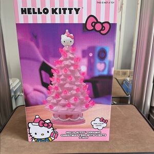 Hello Kitty 12 inch Pink Ceramic Tree with Lights